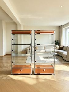 High-end Vintage Style Transparent Glass Wall-mounted Display Cabinet