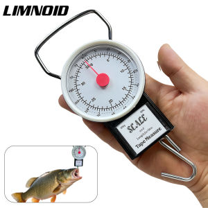 Limnoid Portable Hanging Scale with Tape Measure 35kg Capacity Lightweight Weighing Tool for Outdoor Fishing Luggage Grocery