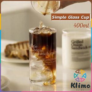 KLIMO Coffee Mug Heat Resistant Glass Water Tumbler 400ml Minimalist Accompanying Beautiful Photography Glass Cup