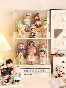 Zoraa Transparent Display Box Blind Box Storage Organizer for Figurines Strawberries Bears Pears Home Office Organizer Box