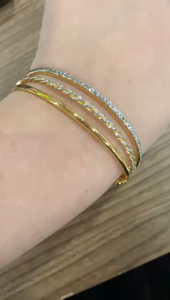 POH HENG Jewellery 22K Bangle in Yellow White Gold[Price By Weight]