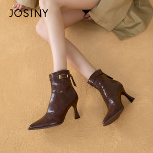 Josiny | Pointed Toe Slender Heel Winter Boot Insulated Versatile Slimming