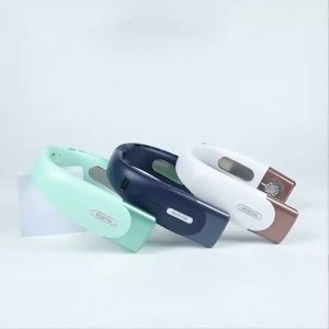 10000mAH Digital display Wireless & USB Rechargeable Lazy Neck Hanging Style Dual Cooling Fan