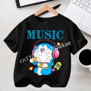 52TOYS | Doraemon Short Sleeves Children Cartoon Anime T-shirt Kawaii Cotton Tops Boy Girl Summer Fashion Tees Kid Clothes Birthday Gift