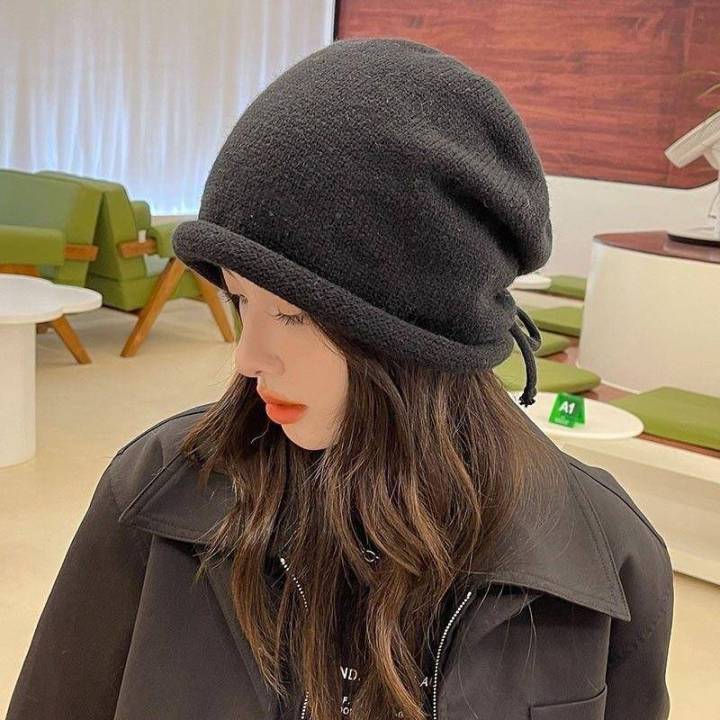Lazy%20Style%20Knitted%20Ball%20Cap%20Womens%20Autumn%20Winter%20Fashion%20Big%20Head%20Scarf%20Wrapped%20round%20Top%20No%20Brim%20Hat%20Female%20Model%20-%20Image%202