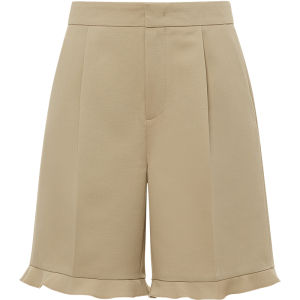 Dazzle Spring Summer French Lace Trim Straight Leg Short Pants Womens Fresh Style High Waist Polyester Fiber Casual Trousers