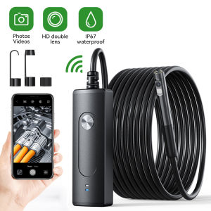 Wireless Endoscope Camera 1080P HD 8mm IP67 Waterproof Lens WiFi Inspection Camera 2000mA Battery Snake Camera for Android & iOS