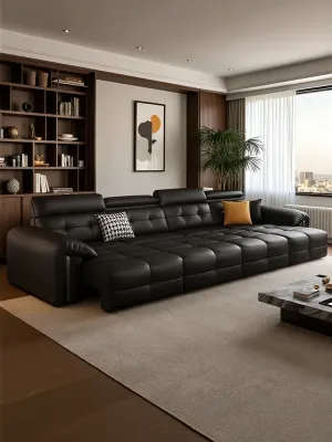 PAIWEISEN | Leather Electric Recliner Sofa Bed For Living Room Adjustable