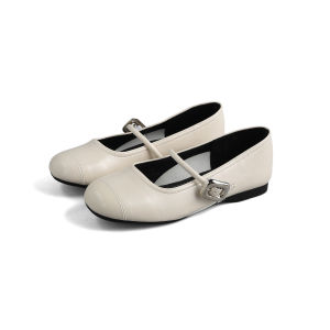 Dolin-X French Style Flat Bottom Single Shoes Womens Sweet round Head Shallow Mouth Mary Janes Match Skirts Gentle Temperament