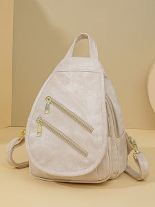 Fashionable Soft Leather Multi-Functional Womens Backpack Casual Travel Versatile Crossbody Bag Stylish Shoulder Bag