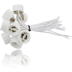 1/5PCS GU10 Ceramic Lamp Base Wire Connector MR16 MR11 Halogen Incandescent LED Bulb Holder Ceramic Base Socket Lighting Fixture