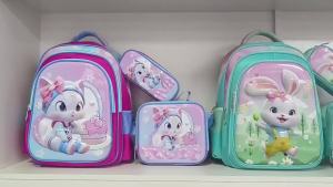 GrowSafe New Primary School Student Roller Backpack Lunch Bag Pencil Case Three-Piece Set Large Capacity and Waterproof Backpack