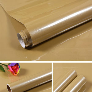 Thickened Baked Paint Wallpaper Cabinet Furniture Renovation Sticker Waterproof Self Adhesive Wall Decal Pure Color Wardrobe Patch