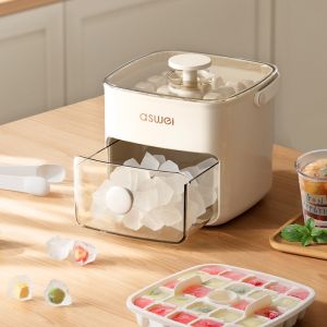 2-in-1 Ice Cube Maker Food Grade Press Type Frozen Ice Cube Homemade Refrigerator Storage Sealed Ice Box