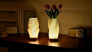 Table Lamp Wood Base Desk Lamp INS Minimalist LED USB Plug Dimmable Table Night Lamp