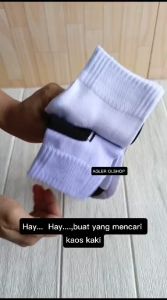 Kaos Kaki Sekolah Model Pendek Ukuran SD SMP SMA - Kaos Kaki Pendek Cewek Cowok Hitam Putih Telapak Hitam/Kaos Kaki Pendek Ukuran Di Atas Mata Kaki