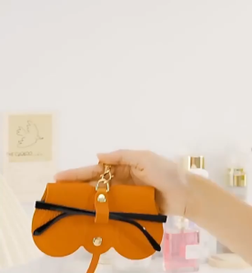 1pcs Leather Sunglasses Bag Portable Soft Leather Glasses Case Holder Sunglasses Organizer