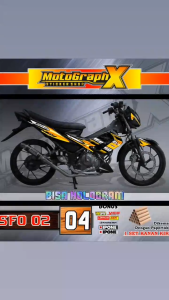 Striping Motor Satria FU  Lama Barong stiker Variasi Terbaru SFO 02 HOLOGRAM