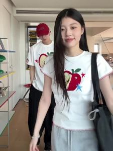 JNXS | Cool Ice Skin Embroidered Slim Fit T-shirt