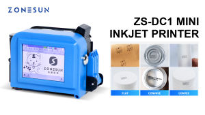ZONESUN ZS-DC1 Handheld Inkjet Printer Portable Date Coding Machine 12.7mm QR Code Barcode Batch Serial Number Bottles Packaging