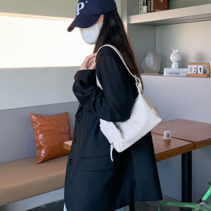 กระเป๋าสุภาพสตรี วัสดุ PU พร้อมกระเป๋าซิป กระเป๋าสตางค์พร้อมการตกแต่งซิป กระเป๋าสะพายไหล่เดี่ยว เหมาะสําหรับบ้านเดินทางออก