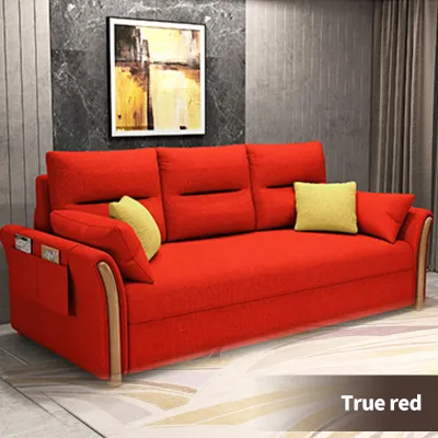(HOME+) Sofa Bed Foldable Multifunctional Fabric Sofa Bed Living Room Folding Lazy Sofa