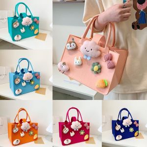 Cute Cartoon Doll Felt Handbag Cartoon Baby Companion Gift Bag Large Mommy Bag Handbag Hundred Days Banquet Gift