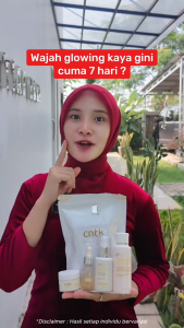 CNTK Paket Booster Glowing 7 Hari - Cerahkan Wajah Kusam - Glowing Dengan DNA Salmon & Marine Collagen Niacinamide - Tiga Kasta Tertinggi Dalam CNTK - Mencerahkan Kulit Kusam Anti Aging Dan Melembabkan