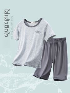 LB.BEAR | Summer Short Sleeve Breathable Childrens Sleepwear Set
