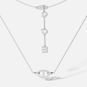 White Pig Nose Maille Marine Necklace