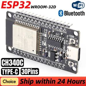 ESP32 WROOM-32D Development Board Ultra-Low Power Consumption Dual Core WiFi+Bluetooth-compatible Wireless Module TYPE-C 30Pin