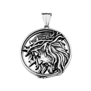 Openwork Vintage Jesus Pendant Necklace Stainless Steel Punk Biker Necklace For Men Fashion Amulet Jewelry Gifts Dropshipping