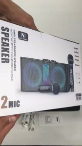 YS-212 Bluetooth speaker KTV small sound rock bass Xiaogang cannon speaker double microphone one family set