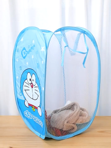 Foldable Laundry Basket Dirty Cloth Basket Storage Steel Frame Mesh Clothes Bucket Bakul Baju Kotor Keranjang dobi dilipat Kotor kain keranjang penyimpanan bingkai keluli Mesh pakaian Bucket Bakul Baju Kotor ju 脏衣篮