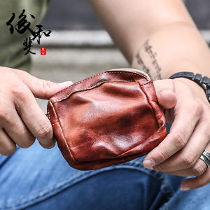 Túi Xách Da Bò Lớp Trên Cùng Cổ Điển Túi Xách Da Thật Nhỏ Túi Xách Đa Năng Cho Nam Túi Xách Thủ Công Túi Xách Mềm