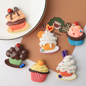 French Cake Resin Food Bread Ice Cream Refridgerator Magnets Kitchen Cute TikTok Magnet Stereo Magnetic Paste Ins