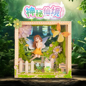Childrens DIY Magic Fairy Garden Material Kit Miniature Landscape Picture Frame Art Parent-Child Handcraft Teachers Day Gift