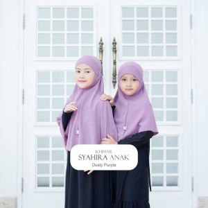New Arrival SYAHIRA anak Khimar Bergo Ikat Tali Hijab Instant Terbaru Crinkle Airflow Premium