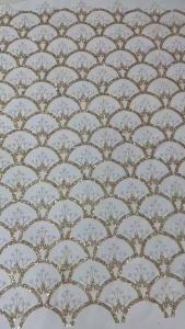 Emerald Green Luxury Dubai Diamond Beaded Tulle Lace Fabric High Quality African Stone Sequins Lace Fabric Sewing Evening AT282