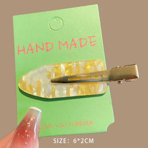 คลิปผมแบบใหม่ Acetate Seamless Hair Clips สำหรับผู้หญิง คลิปผมหน้าม้า คลิปผมข้าง คลิปปากเป็ด คลิปผมทรงสี่เหลี่ยม ตกแต่งผม แฟชั่นฤดูร้อน