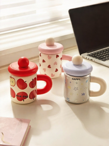MODERN SWEETHOME | Office Insulated Stainless Steel Mug for Women with Lid