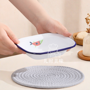 Childrens Dinnerware Cartoon Fish Illustration Series Enamel Baking Tray Pie Dish Roasting Tray Multi-Functional Plate