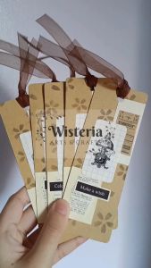 Pembatas buku pita nuansa vintage aksesori jurnal