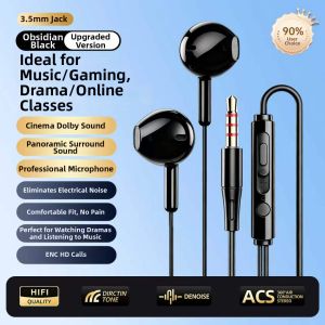 Lenovo | HD Microphone Half In-ear Wired Headphones