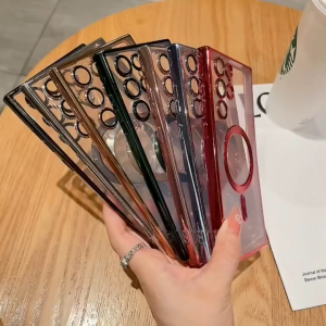 Soft Case Magnetik Support Magsafe Wireless Charging Phone Case Silikon With Ring Lensa Kamera Untuk Samsung Galaxy A05 A05s A15 A25 A35 A55 A04 A04e A04s A14 A24 A34 A54