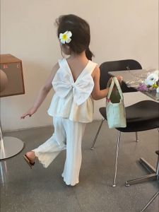 Setelan Putih Anak Perempuan Import & Setelan Katun Murni