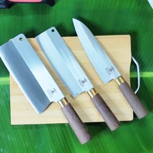 Combo 3 dao nhà bếp A123 được rèn từ thép 420J2 của Nhật thép trắng không gỉ