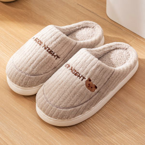2025 New Winter Slippers for Women - Plush Fleece-Lined House Shoes Anti-Slip Indoor Cotton Slippers with Thick Warm Padding