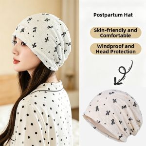 JIFANPAUL | Maternity Sleeping Cap Summer Thin Face-Slimming Hat