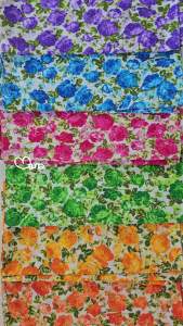 สไบลายดอก หน้ากว้าง 14 นิ้ว ยาว 3 เมตร มี 6 สี